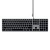 Satechi Slim W3 Wired - klawiatura z układem numerycznym USB-C (space gray)